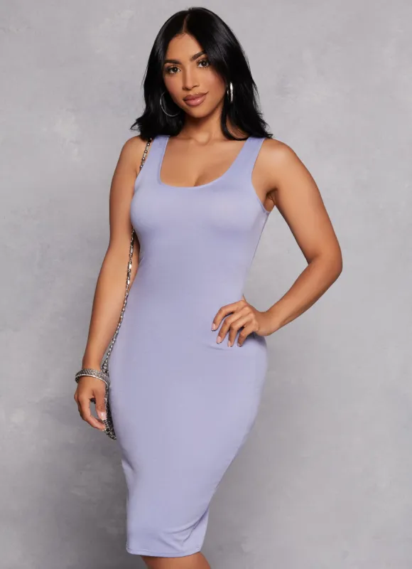 Scoop Neck Midi Tank Dress sold by Rainbow