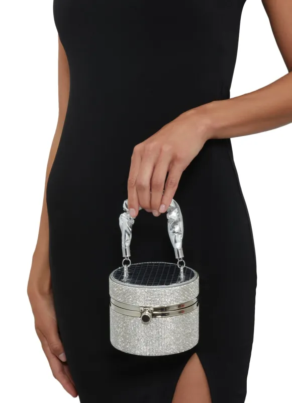 Metallic Handle Mini Crossbody Clutch Bag sold by Rainbow