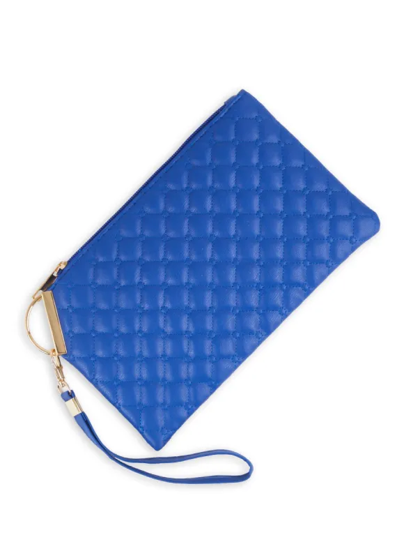Faux Leather Quilted Wristlet sold by Rainbow
