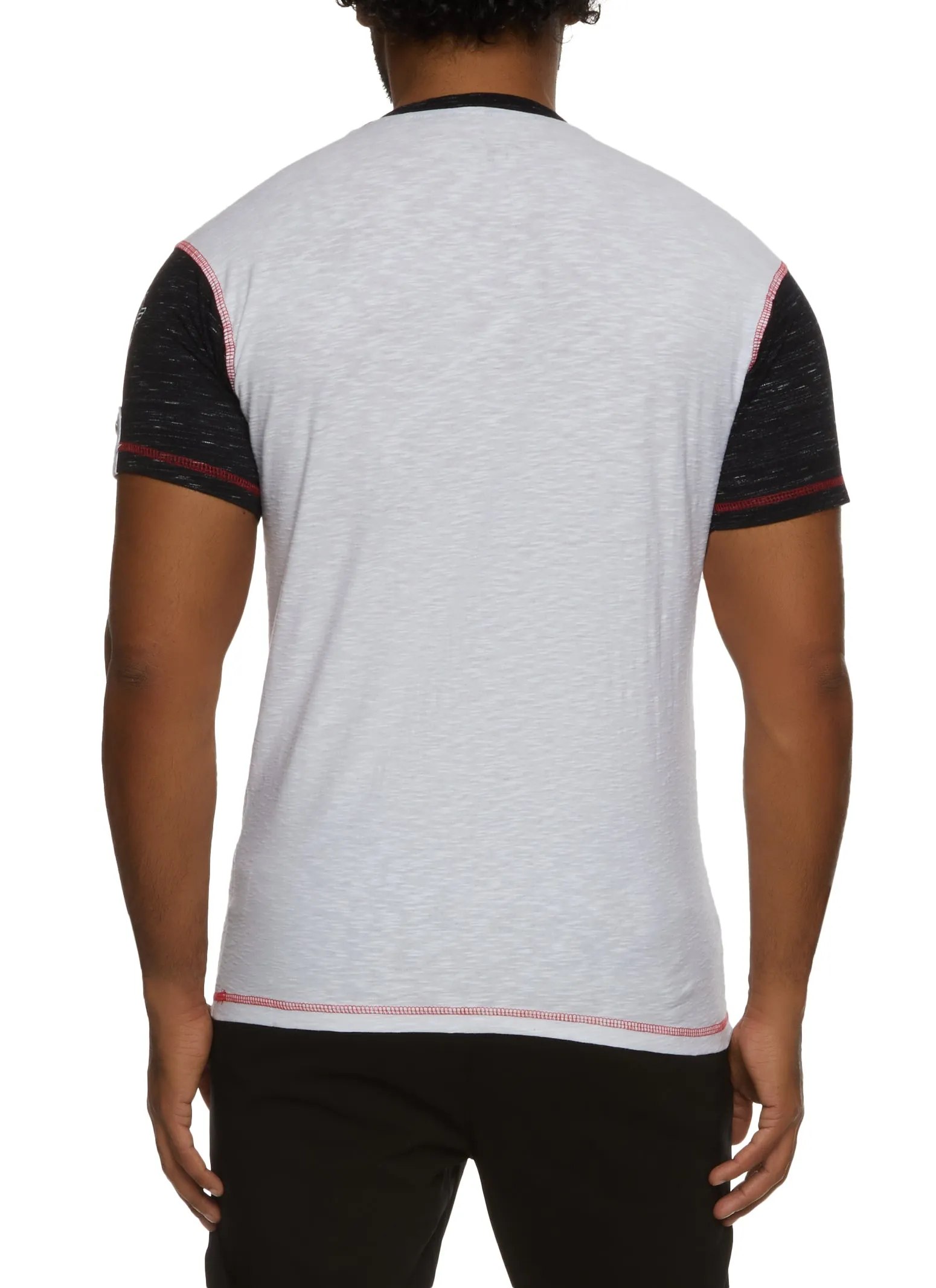 Mens Color Block Vertical Sport Graphic Tee sold by Rainbow product image thumbnail 2