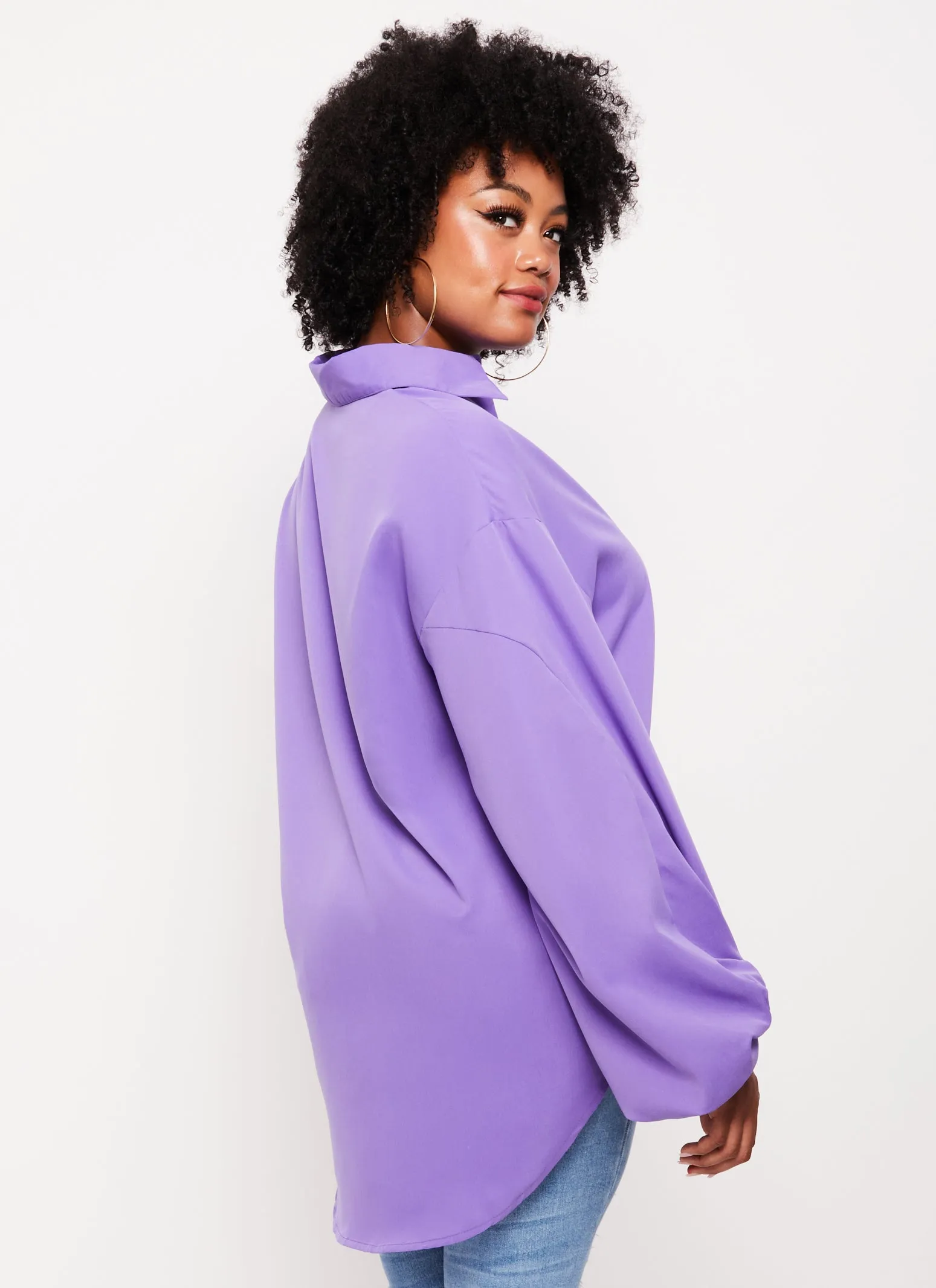 Plus Size Balloon Sleeve Tunic Shirt sold by Rainbow product image thumbnail 3