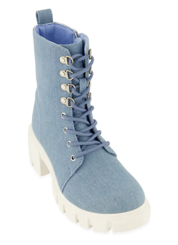 Lug Sole Lace Up Combat Boots sold by Rainbow