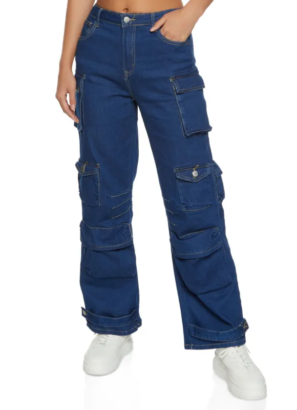 Straight Leg Cargo Jeans sold by Rainbow