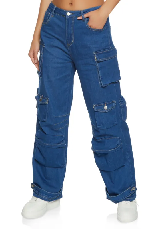 Straight Leg Cargo Jeans sold by Rainbow