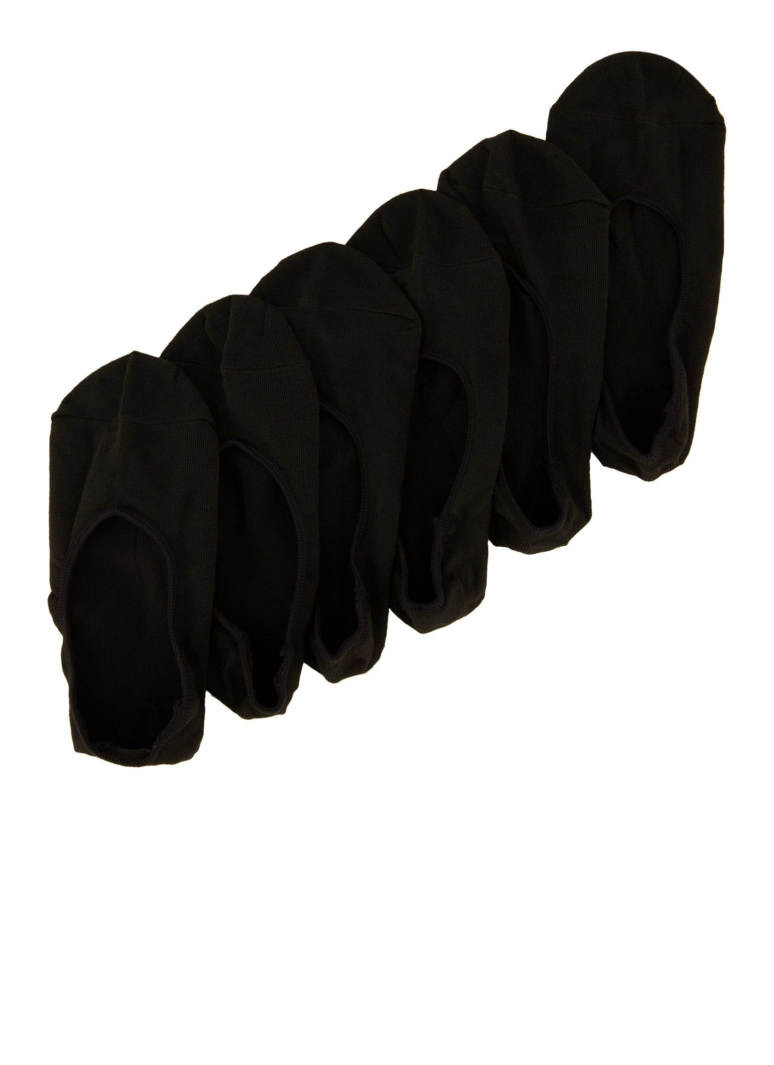 Solid No Show Socks 6 Pack Size 9-11 sold by Rainbow product image thumbnail 2