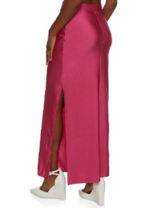 Spandex Side Slit Maxi Skirt sold by Rainbow