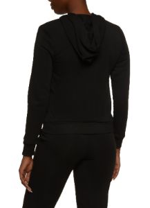 Solid Fleece Zip Front Hooded Sweatshirt sold by Rainbow