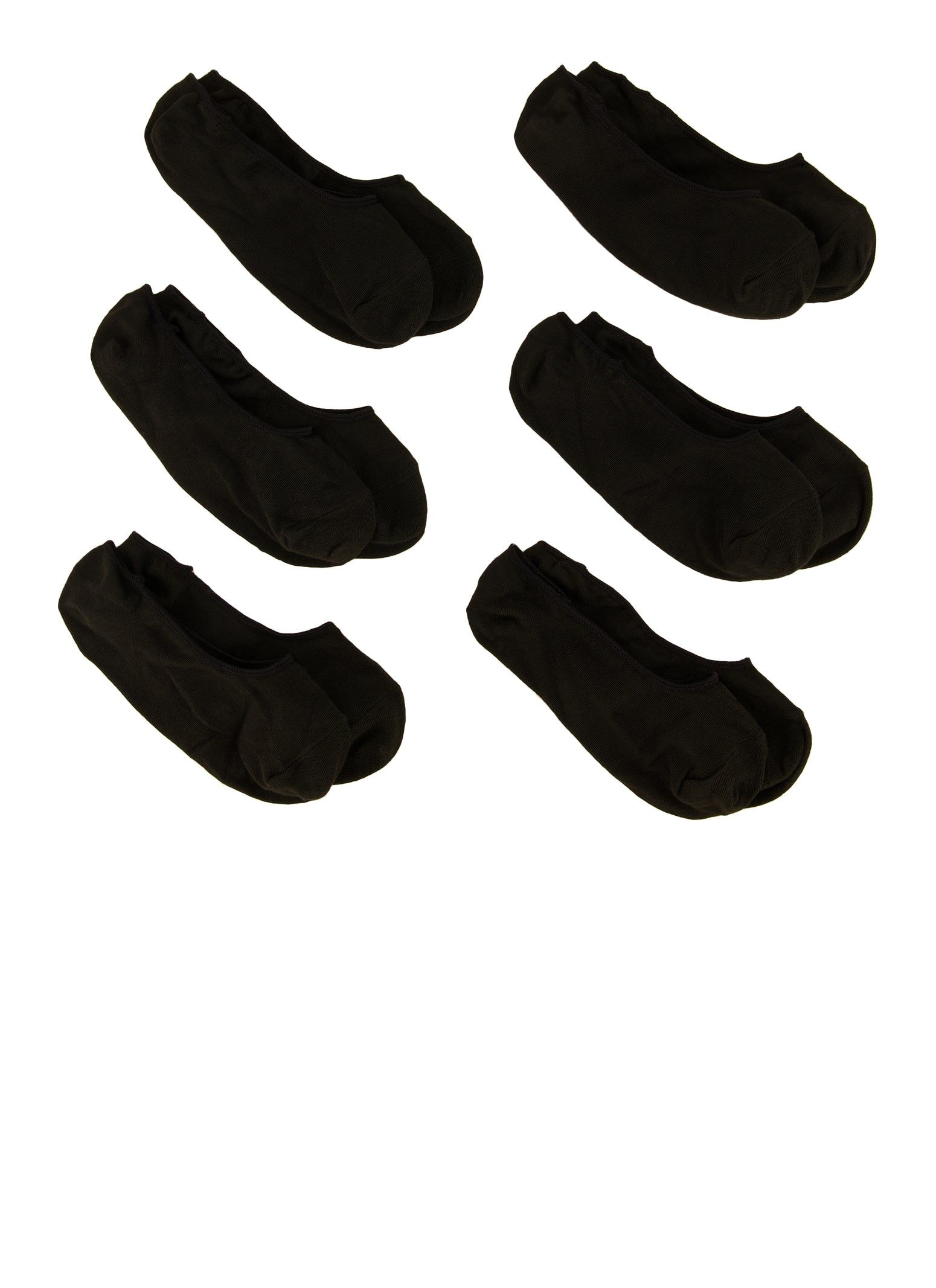 Solid No Show Socks 6 Pack Size 9-11 sold by Rainbow product image thumbnail 3