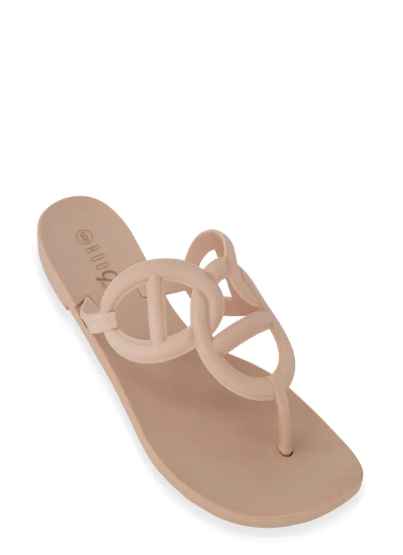 Jelly Thong Slide Sandals sold by Rainbow