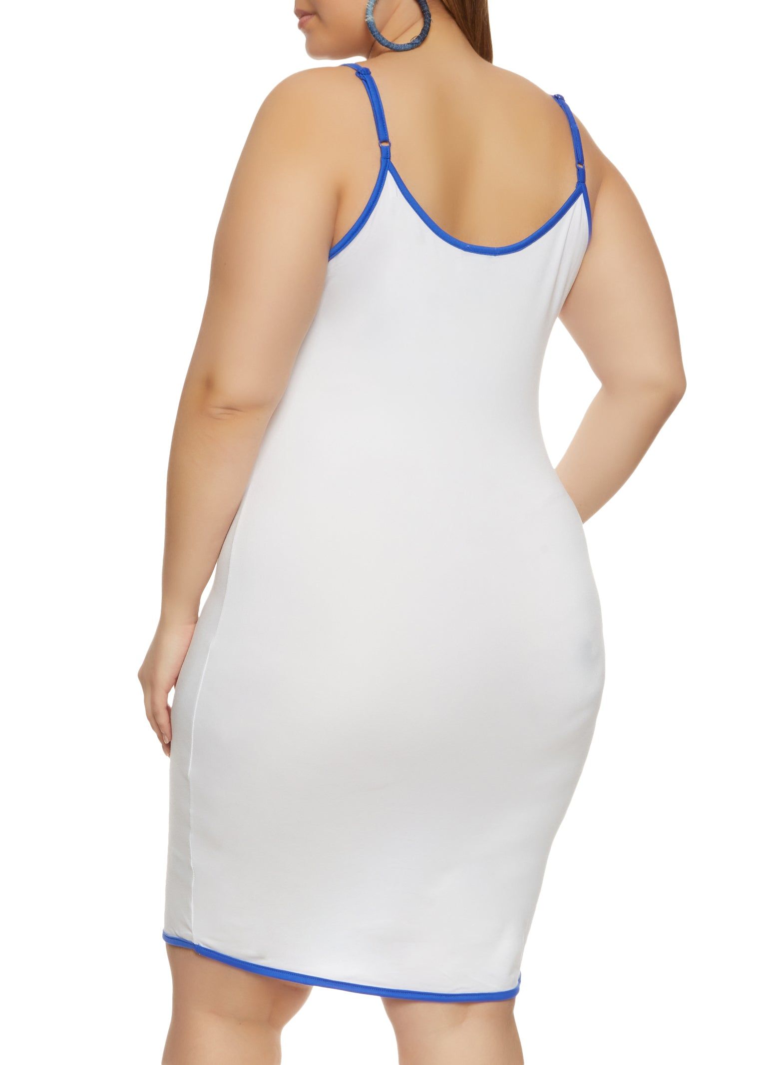 Plus Size Contrast Trim Cami Midi Dress sold by Rainbow product image thumbnail 3