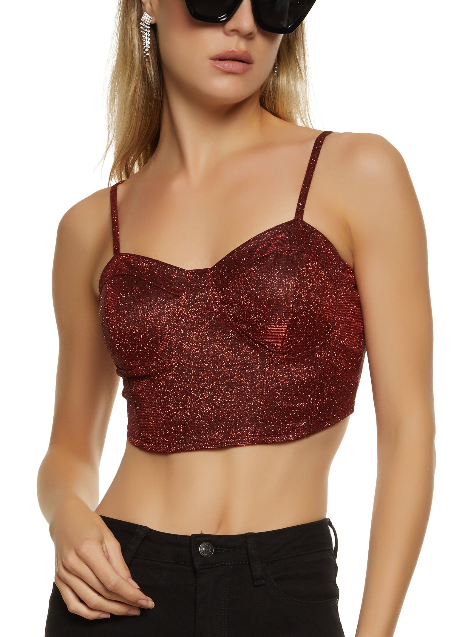 Lurex Padded Cami Bustier sold by Rainbow