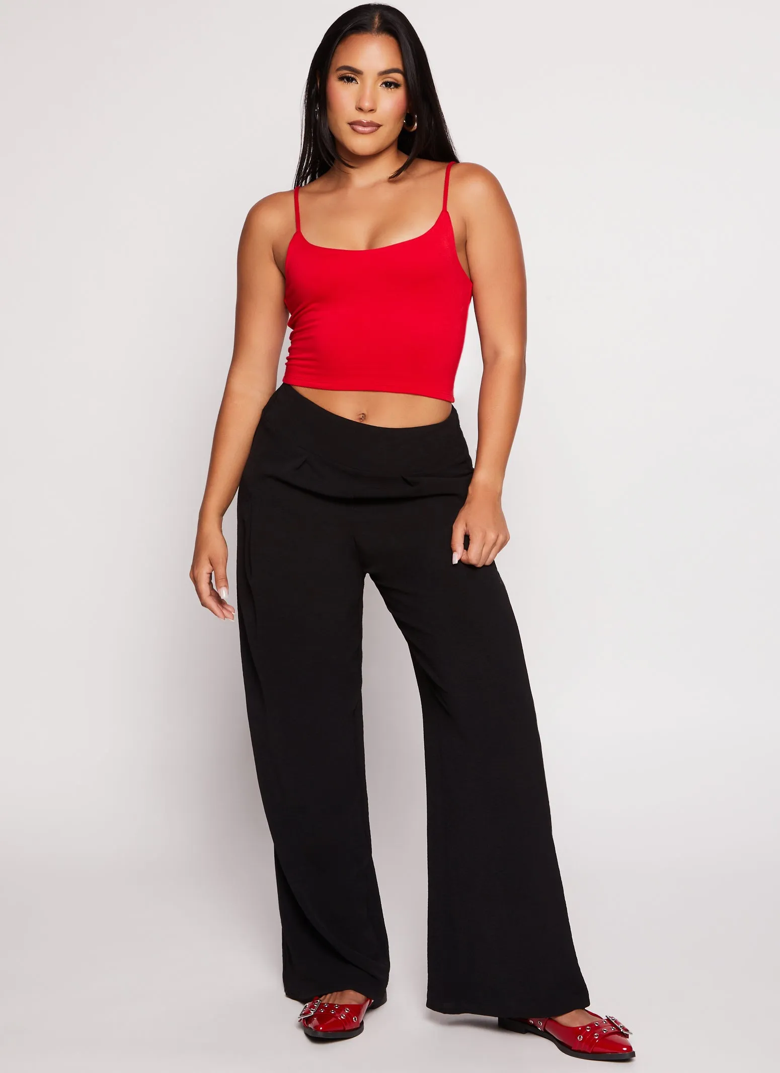 Double Lined Scoop Neck Cropped Cami sold by Rainbow product image thumbnail 2