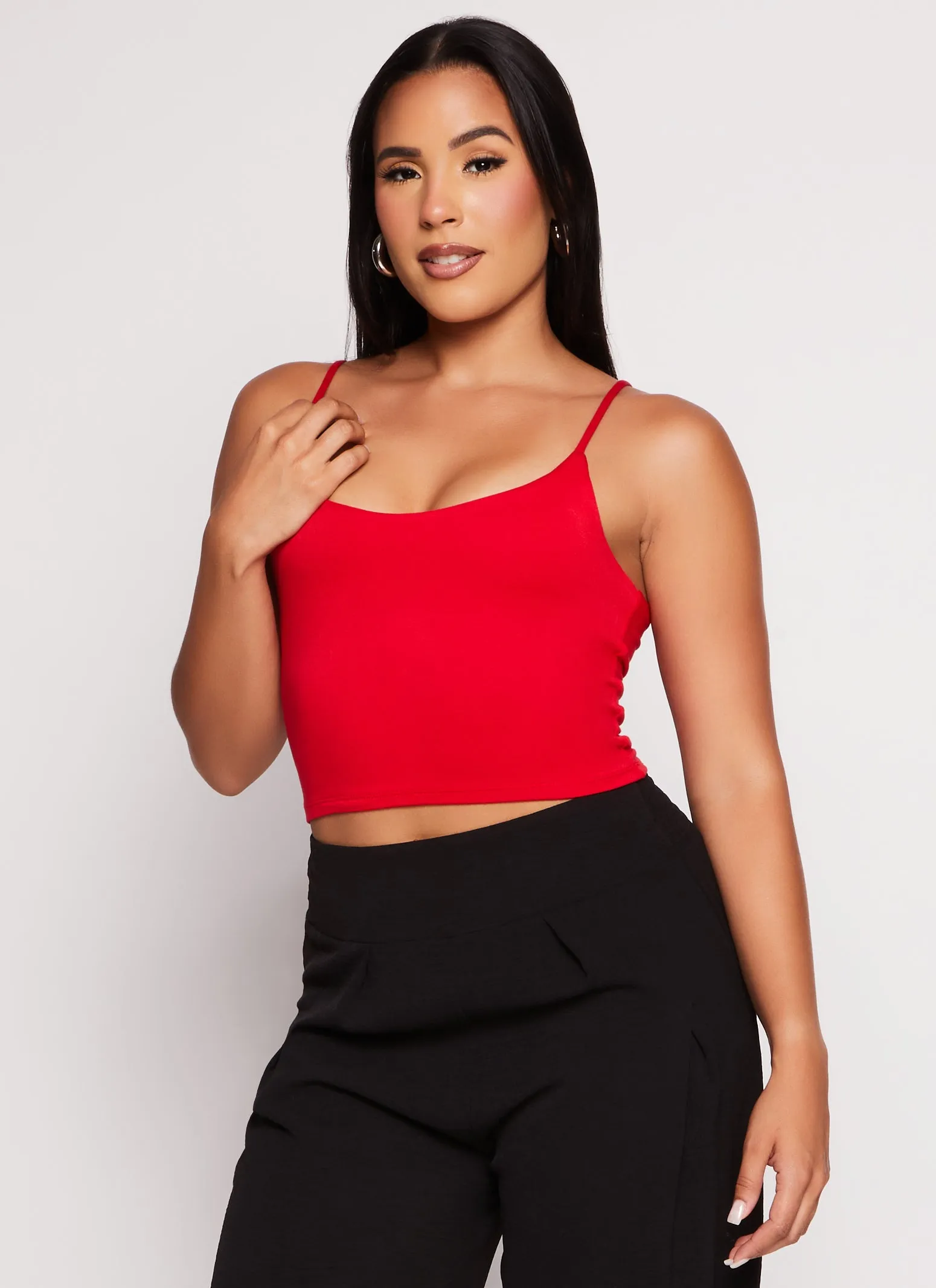 Double Lined Scoop Neck Cropped Cami sold by Rainbow