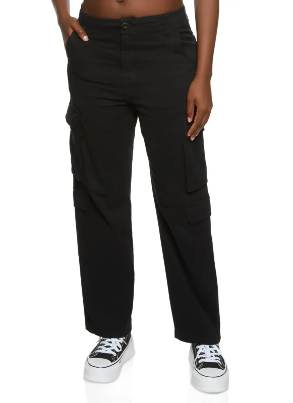 Twill Cargo Pocket Pants sold by Rainbow