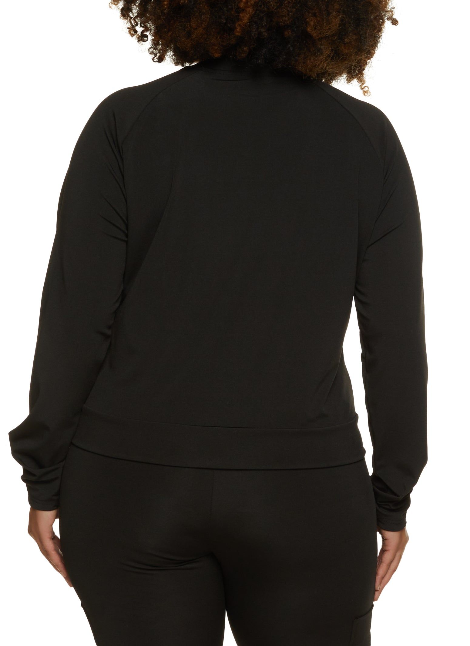 Plus Size Zip Front Color Block Track Jacket sold by Rainbow product image thumbnail 3