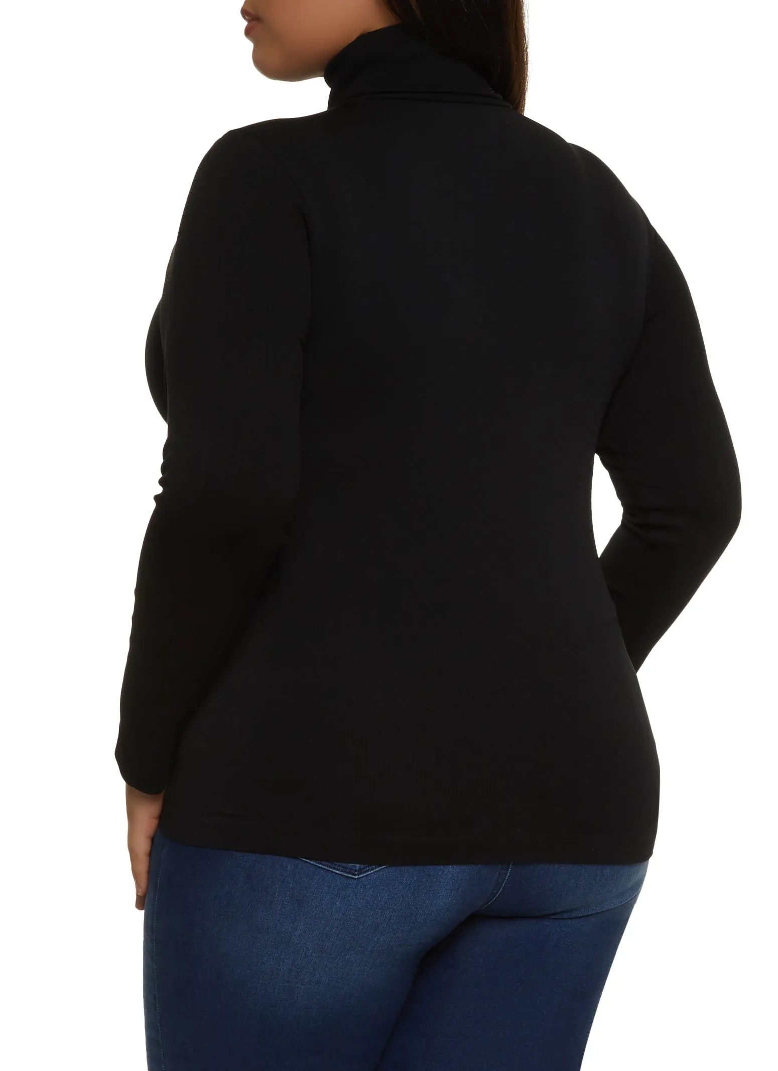 Plus Size Basic Long Sleeve Turtleneck Top sold by Rainbow product image thumbnail 2