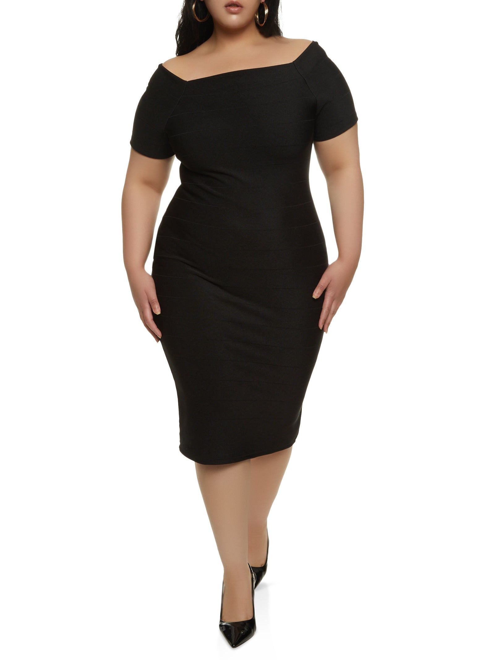 Plus Size Off the Shoulder Bandage Dress sold by Rainbow product image thumbnail 2
