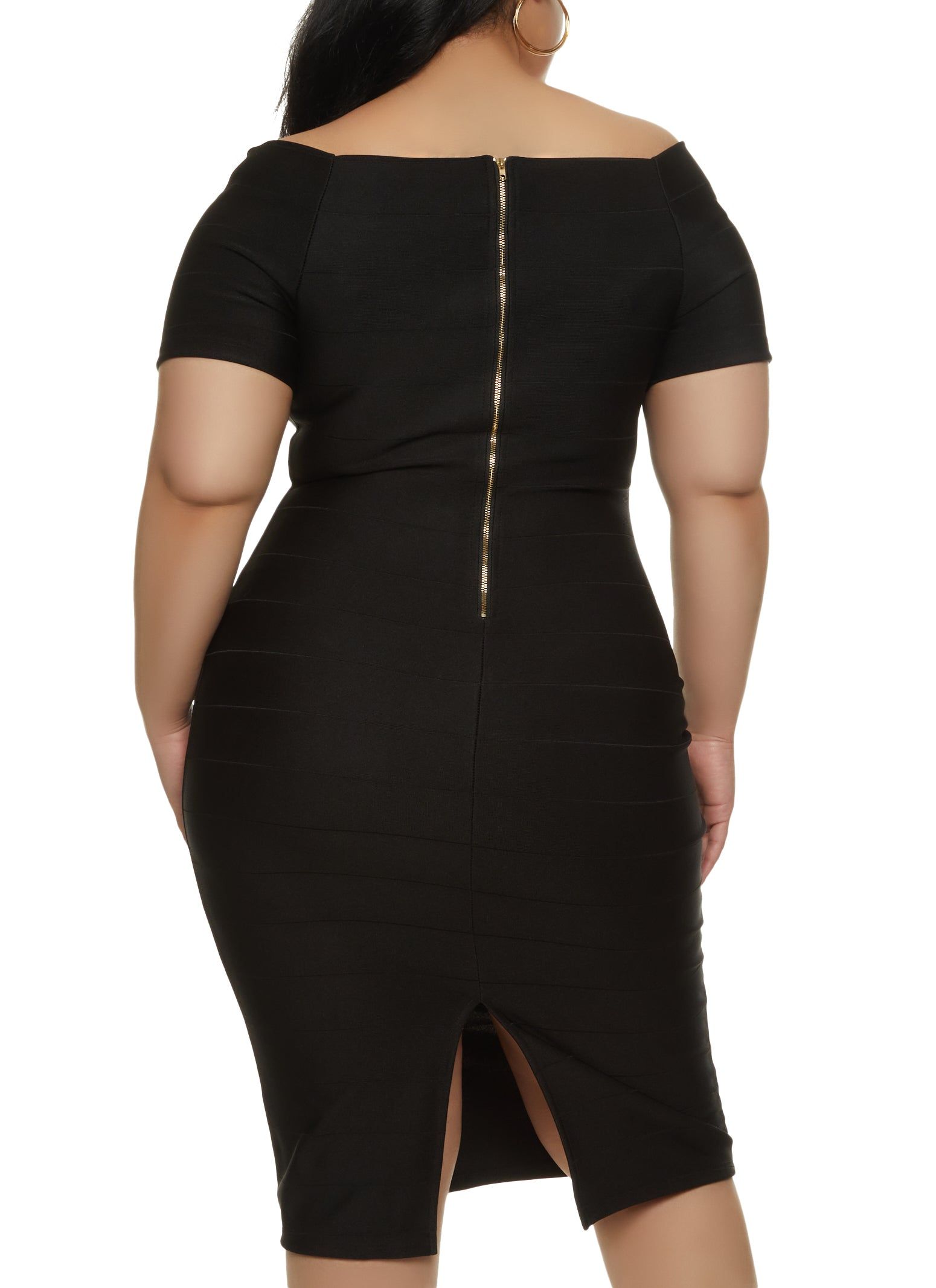 Plus Size Off the Shoulder Bandage Dress sold by Rainbow product image thumbnail 3