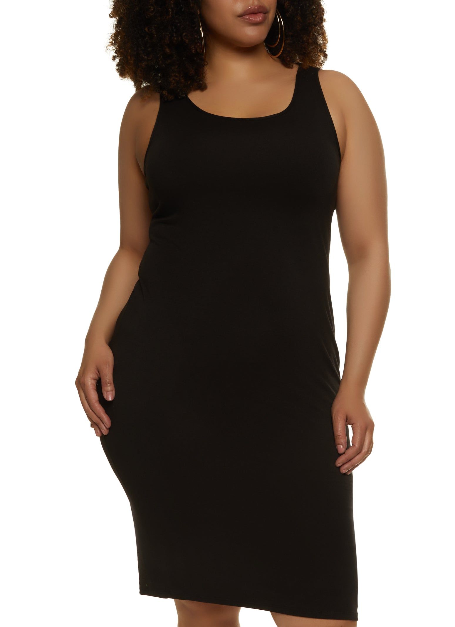 Plus Size Basic Tank Dress sold by Rainbow