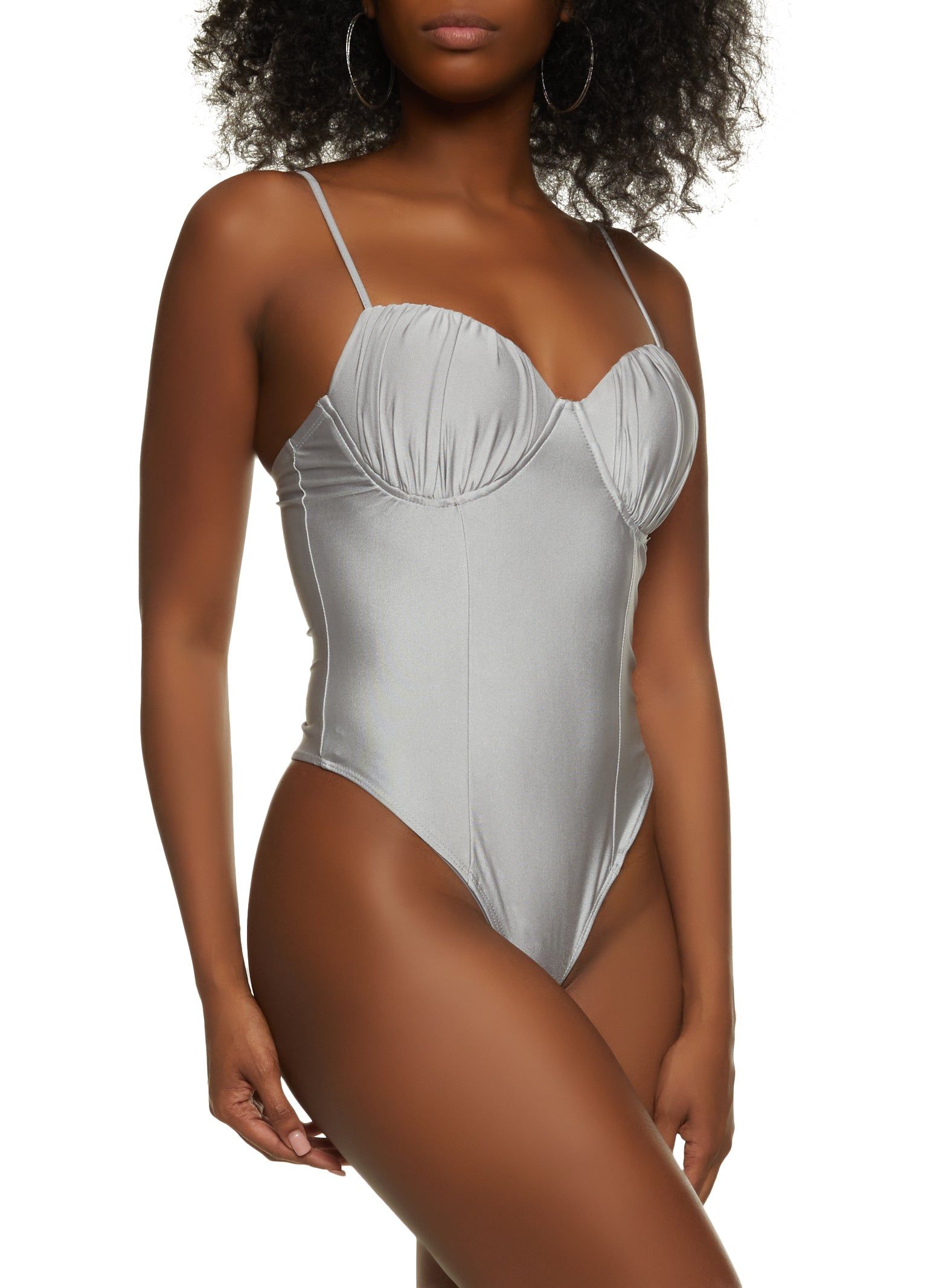 Ruched Bustier Bodysuit sold by Rainbow