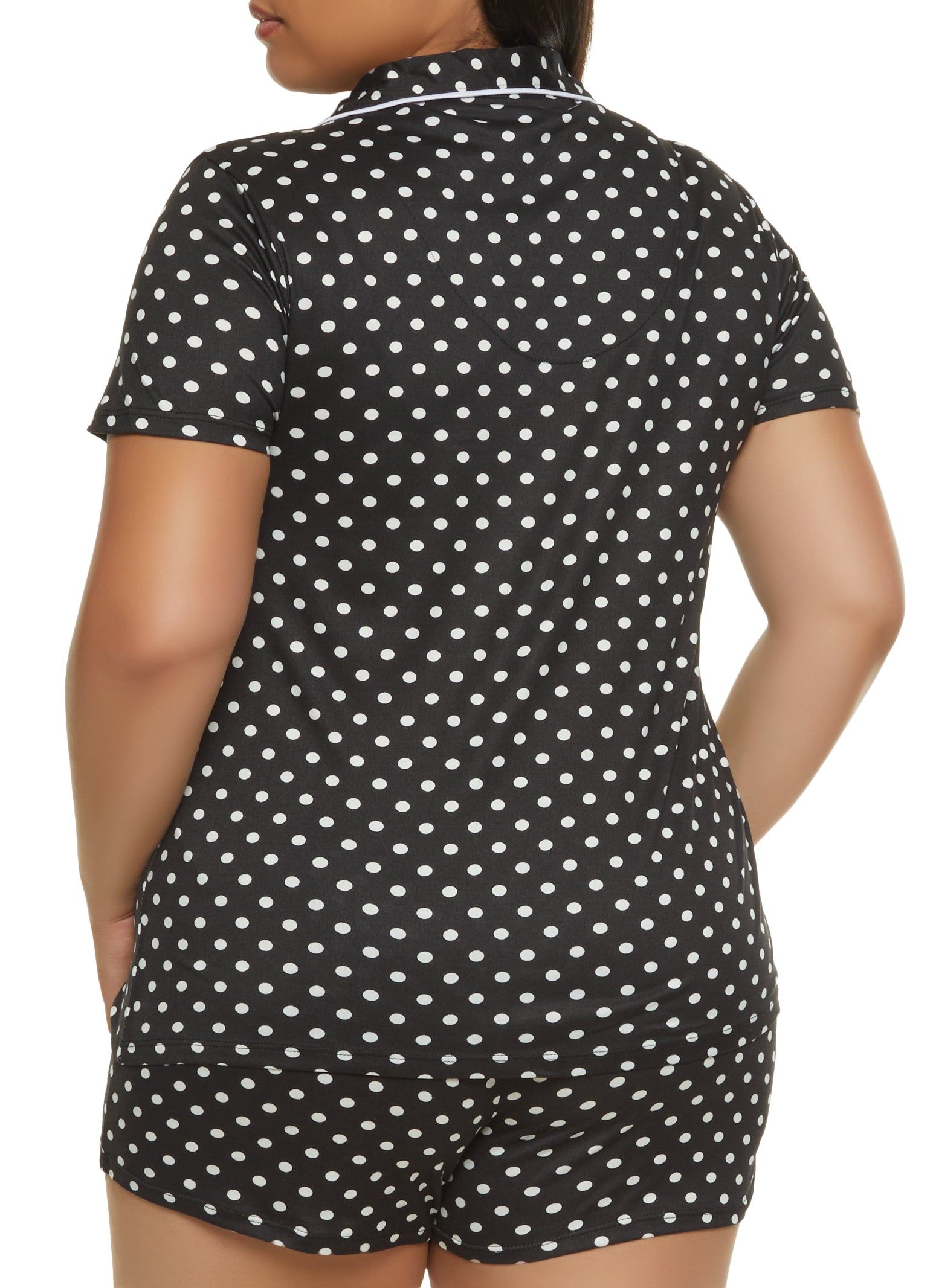 Plus Size Polka Dot Pajama Shirt and Shorts sold by Rainbow product image thumbnail 2