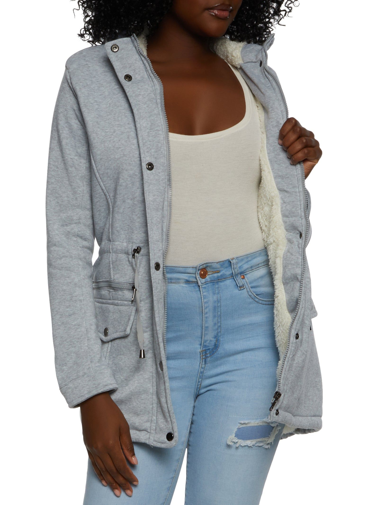 Fleece Sherpa Lined Anorak Jacket sold by Rainbow product image thumbnail 2