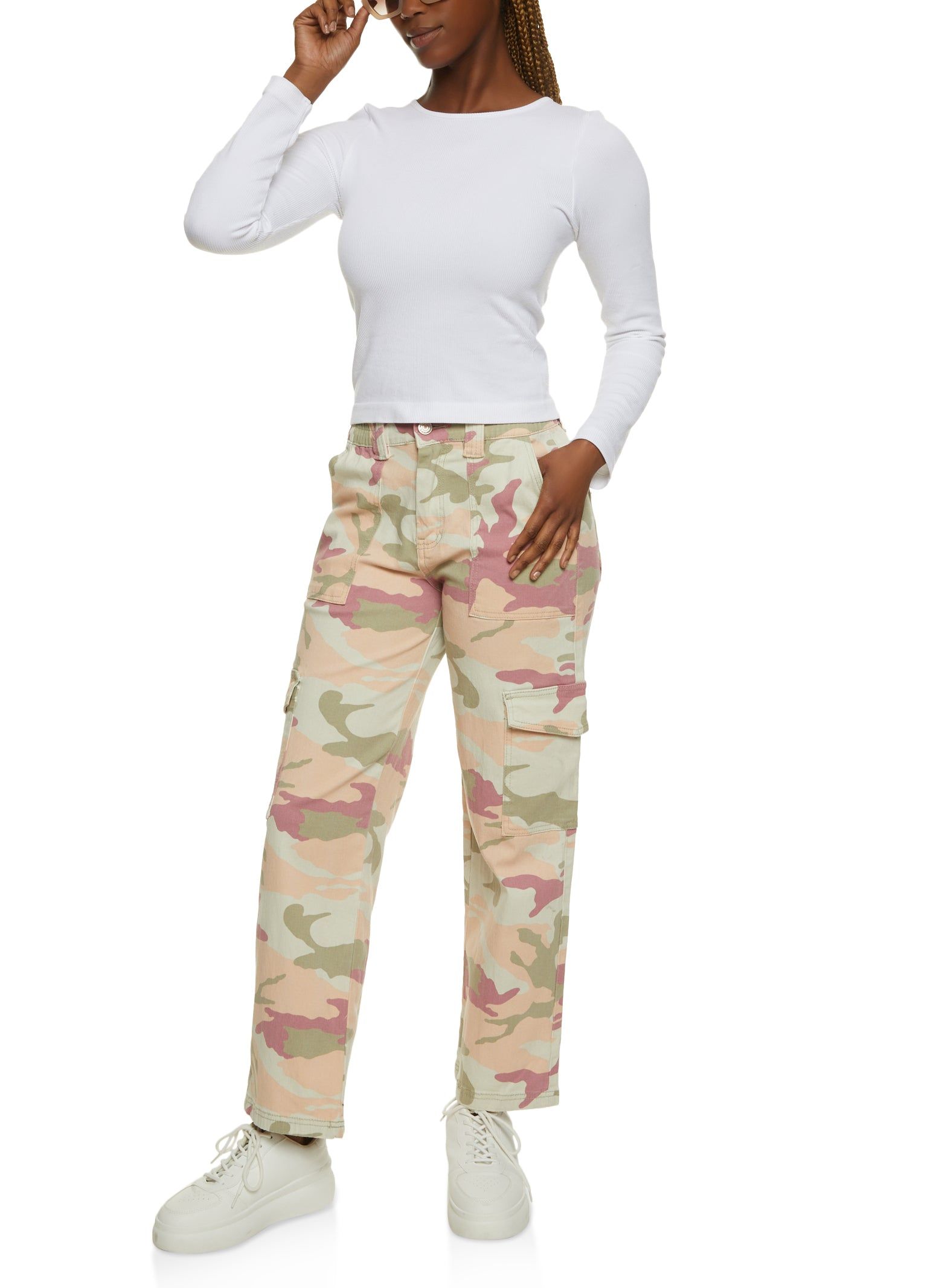 Twill Straight Leg Cargo Pants sold by Rainbow product image thumbnail 2