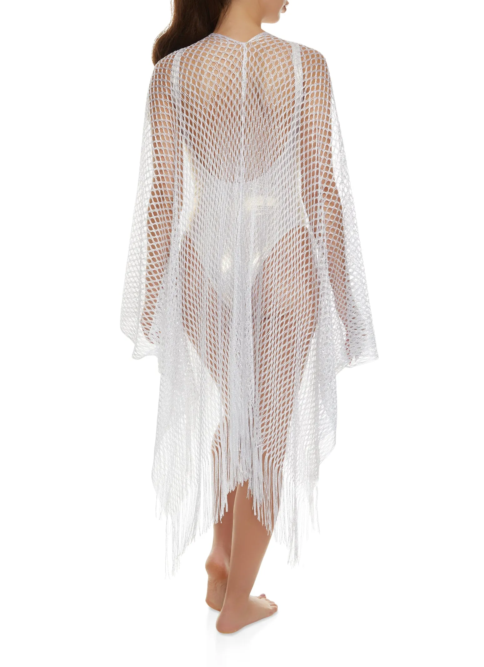 Lurex Fishnet Swim Cover Up Kimono sold by Rainbow product image thumbnail 2