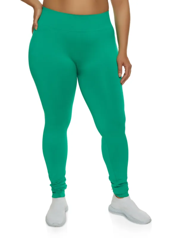 Plus Size High Waist Seamless Activewear Leggings sold by Rainbow