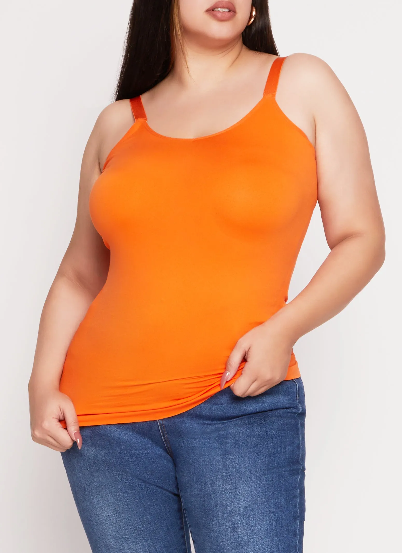 Plus Size Rib Knit Seamless Tank Top sold by Rainbow