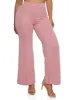 Solid Ribbed High Waist Wide Leg Pants sold by Rainbow