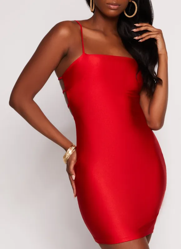 Caged Back Cami Mini Dress sold by Rainbow