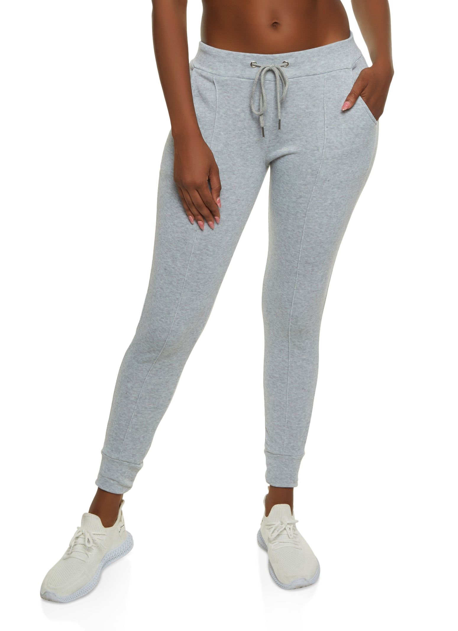 Solid Fleece Pintuck Joggers sold by Rainbow