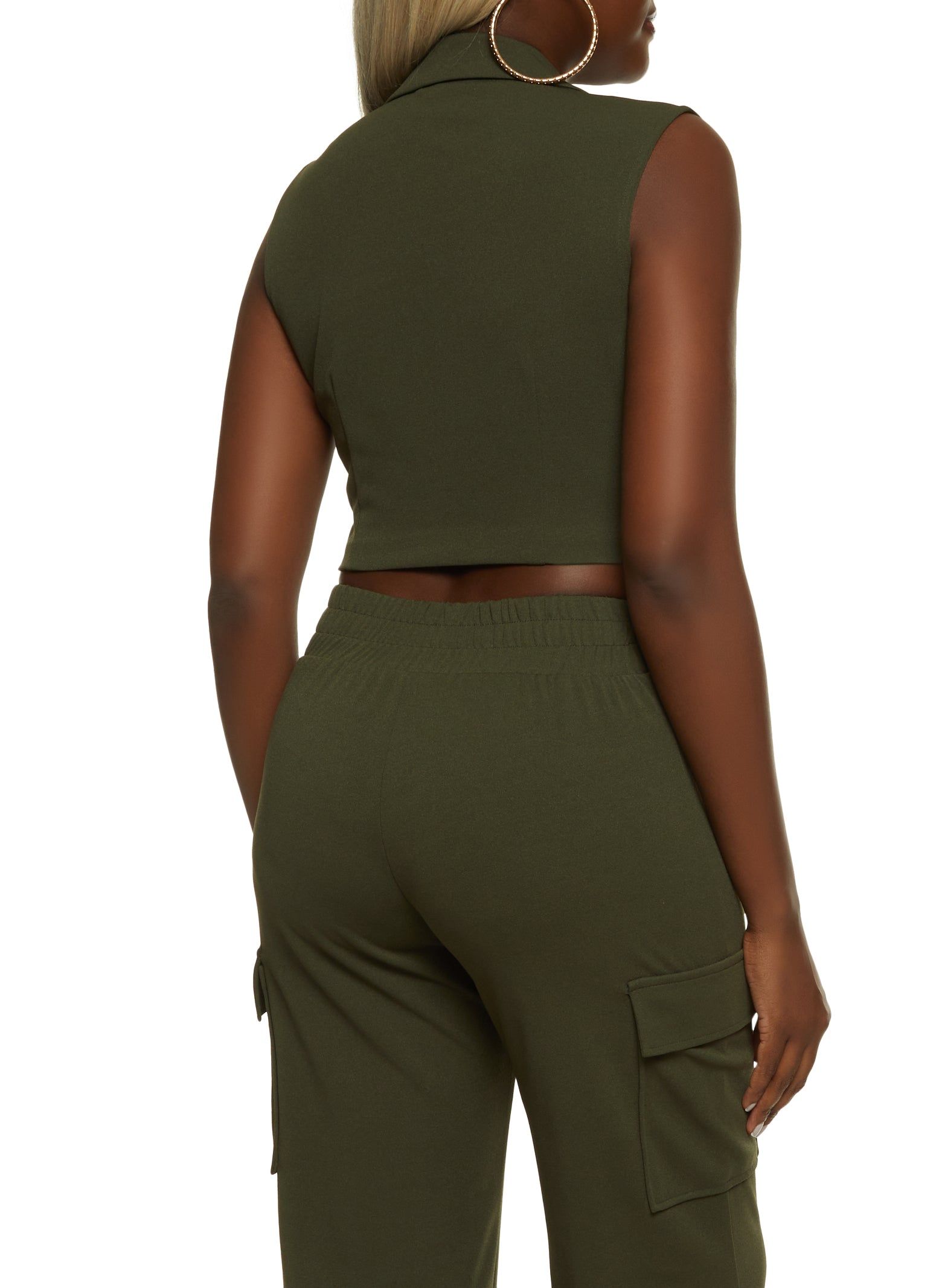 Cropped Single Button Blazer Vest sold by Rainbow product image thumbnail 3