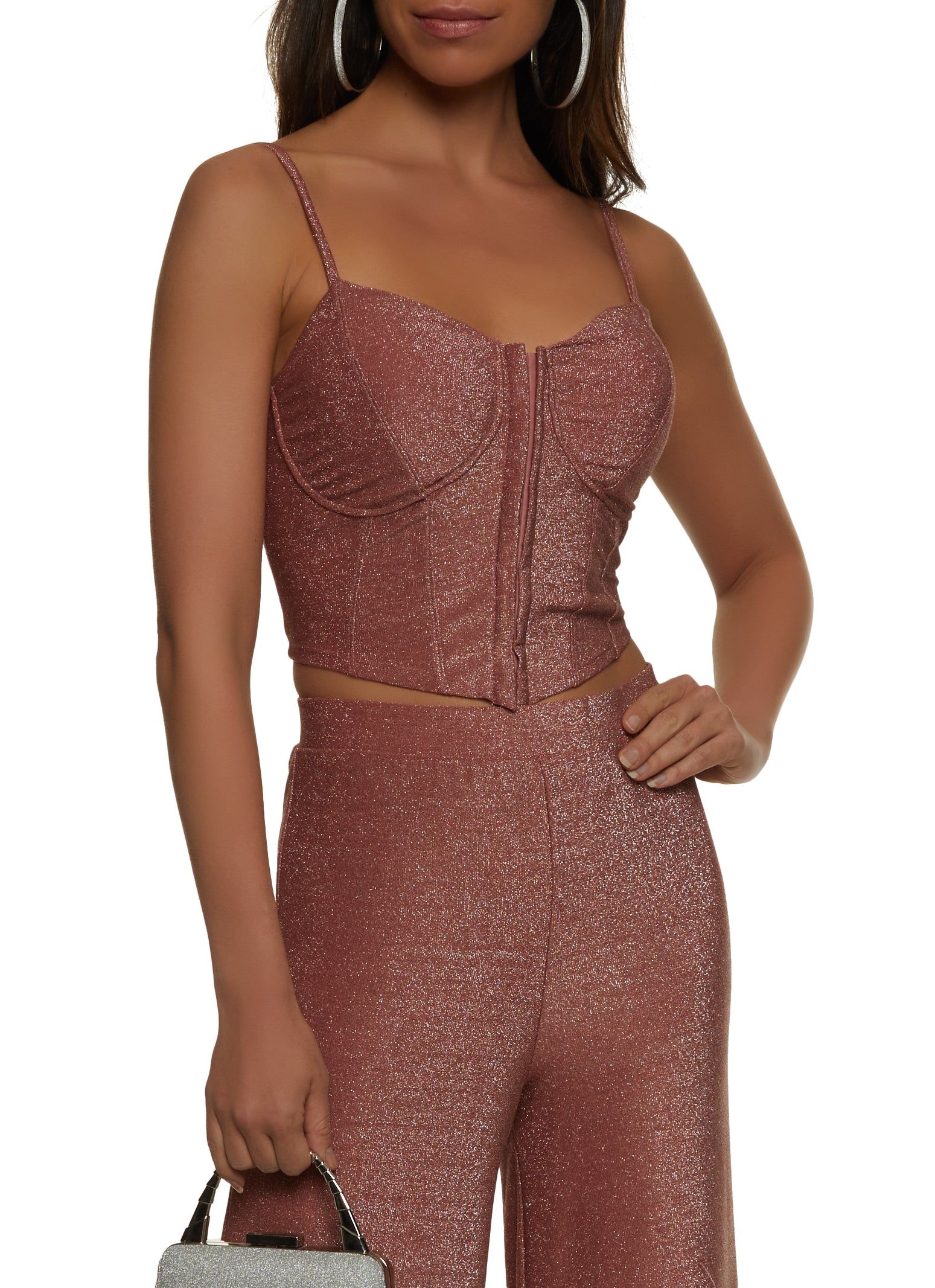 Lurex Hook and Eye Bustier Top sold by Rainbow