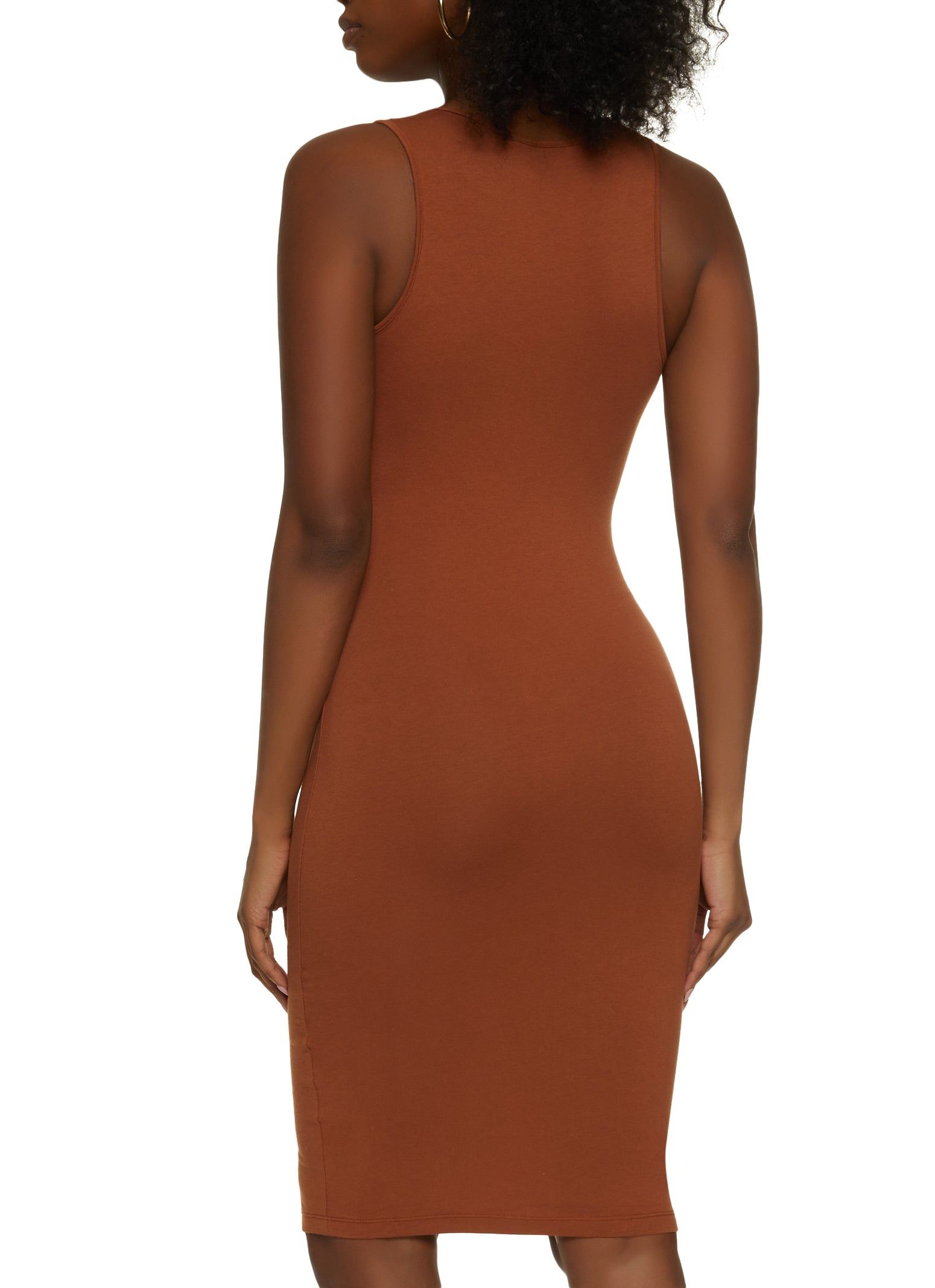 Basic Solid Midi Tank Dress sold by Rainbow product image thumbnail 3