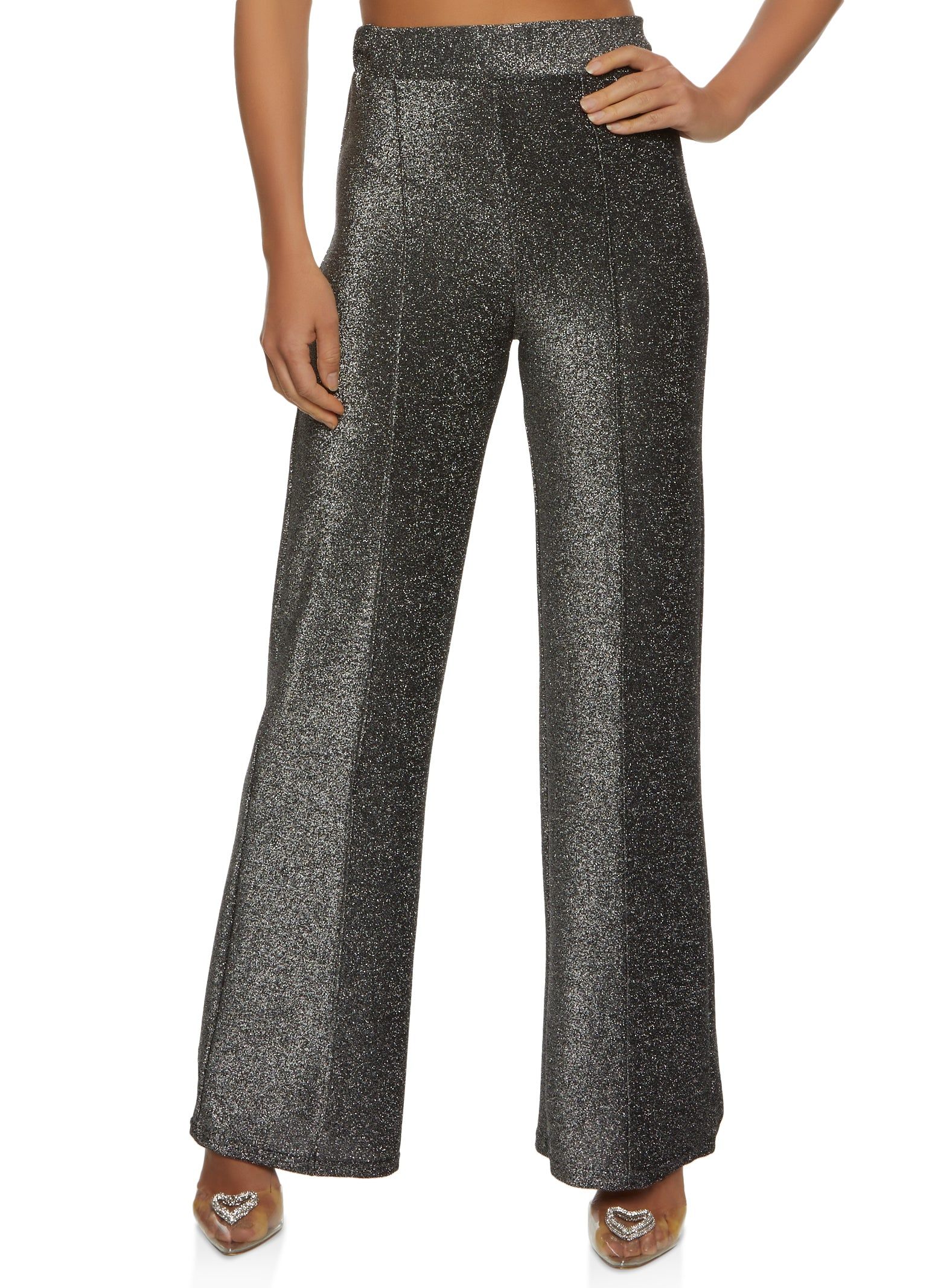 Lurex Pintuck Wide Leg Pants sold by Rainbow