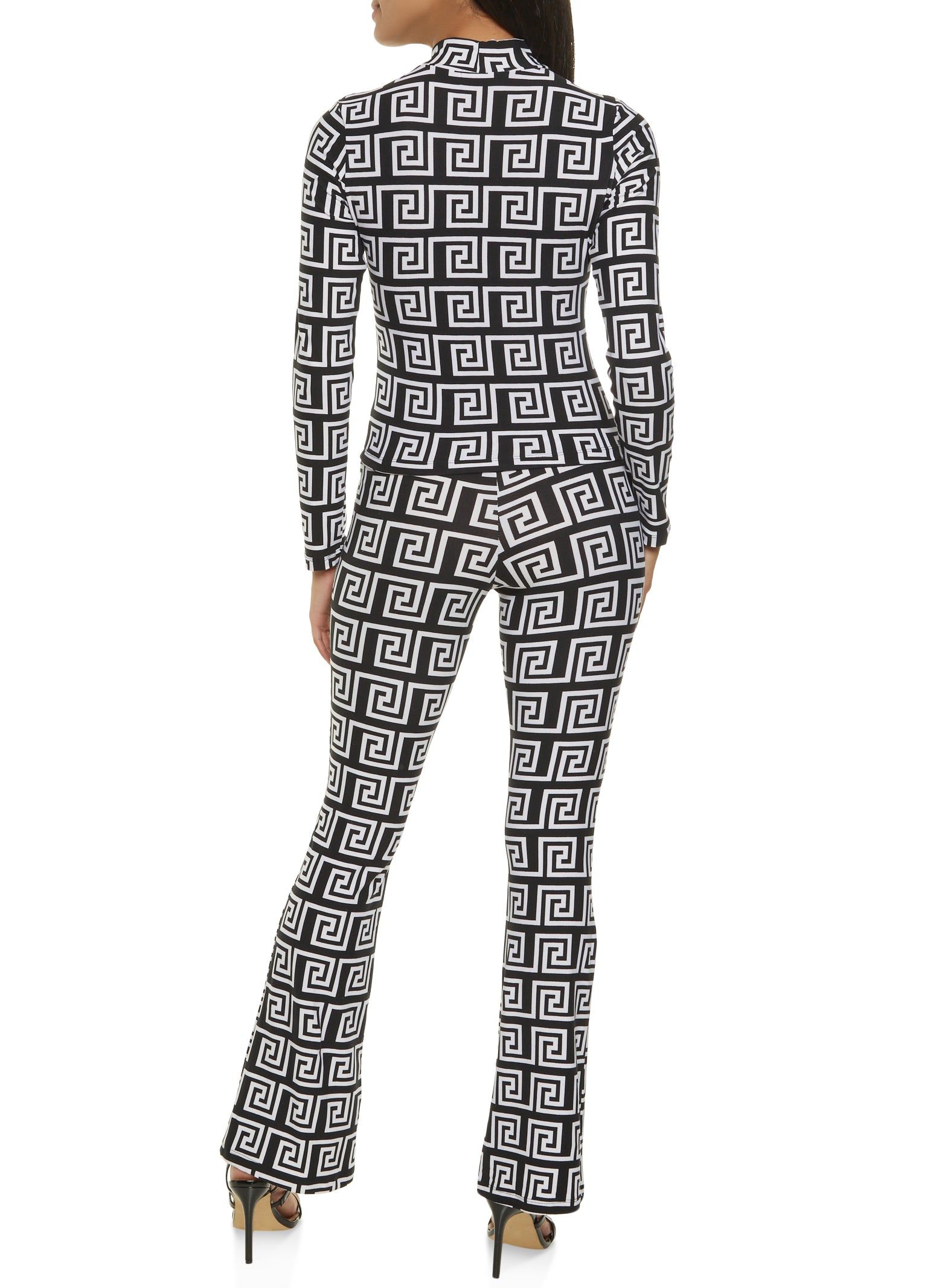 Greek Key Mock Neck Top and Pants Set sold by Rainbow product image thumbnail 2