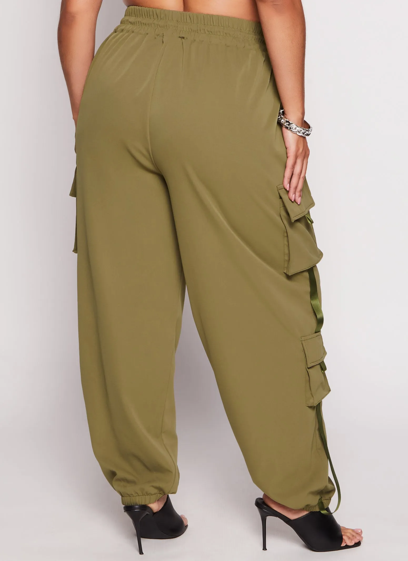 Plus Size Poplin Drawstring Cargo Pants sold by Rainbow product image thumbnail 3