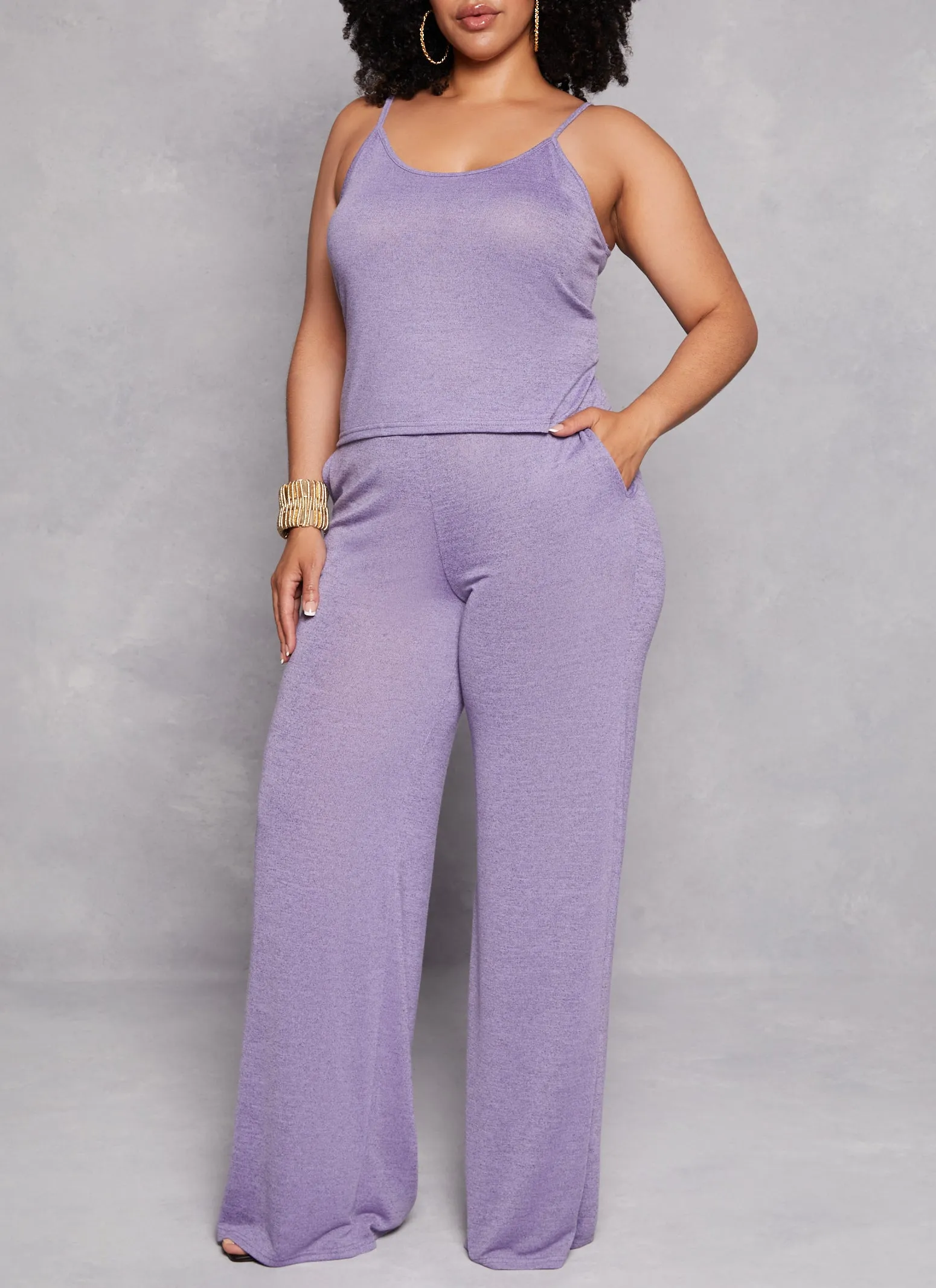 Plus Size Daisy Wide Leg High Waist Pants sold by Rainbow