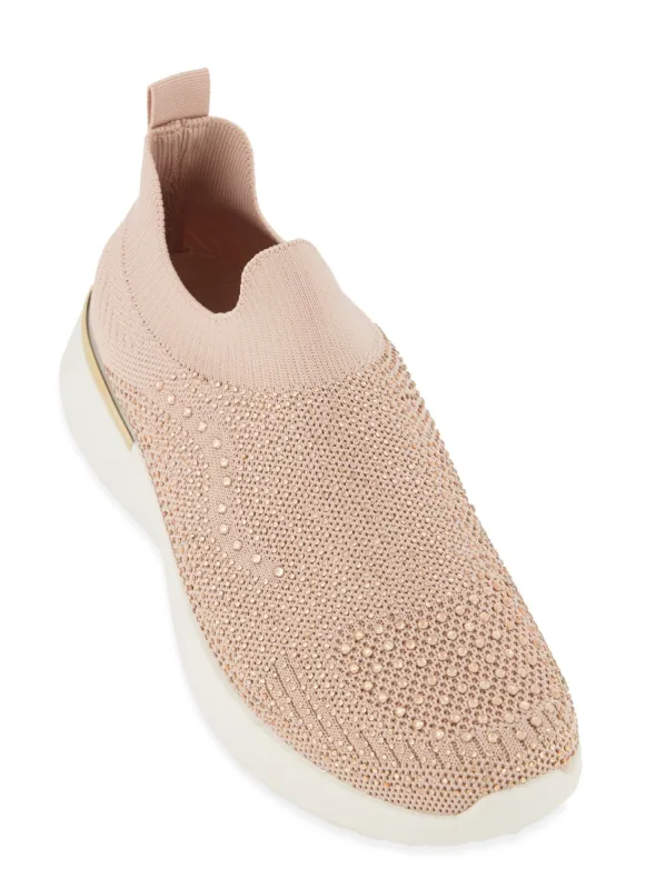 Rhinestone Studded Slip On Sneakers sold by Rainbow