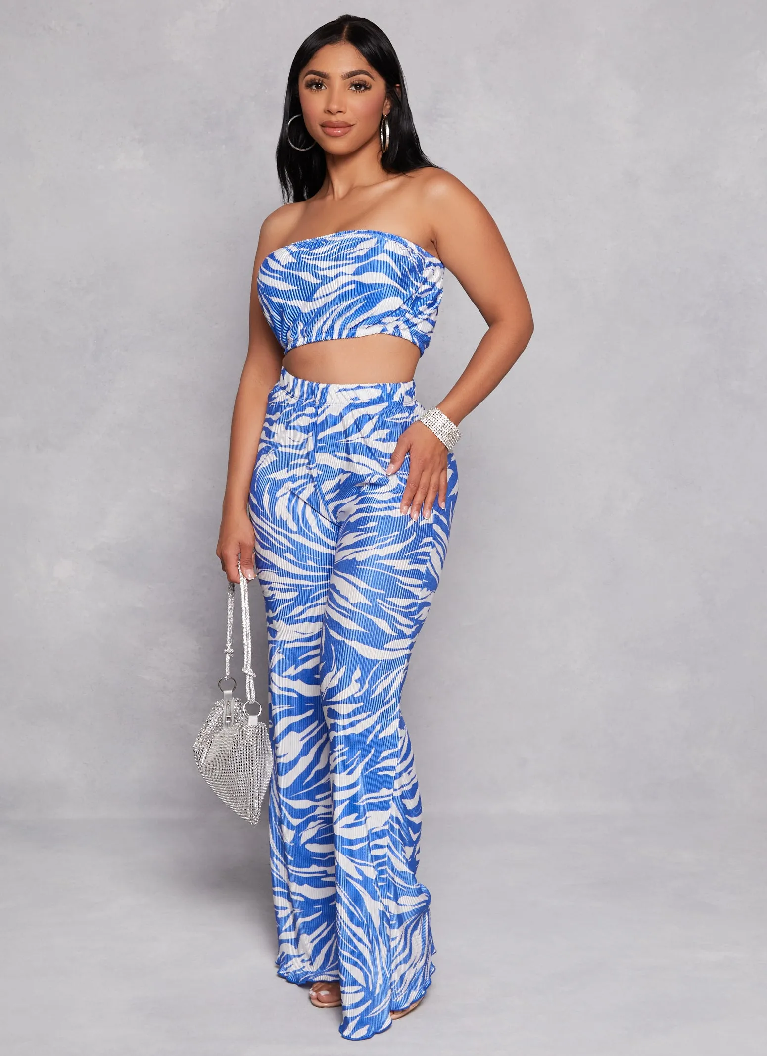 Plisse Printed Cropped Tube Top sold by Rainbow product image thumbnail 2