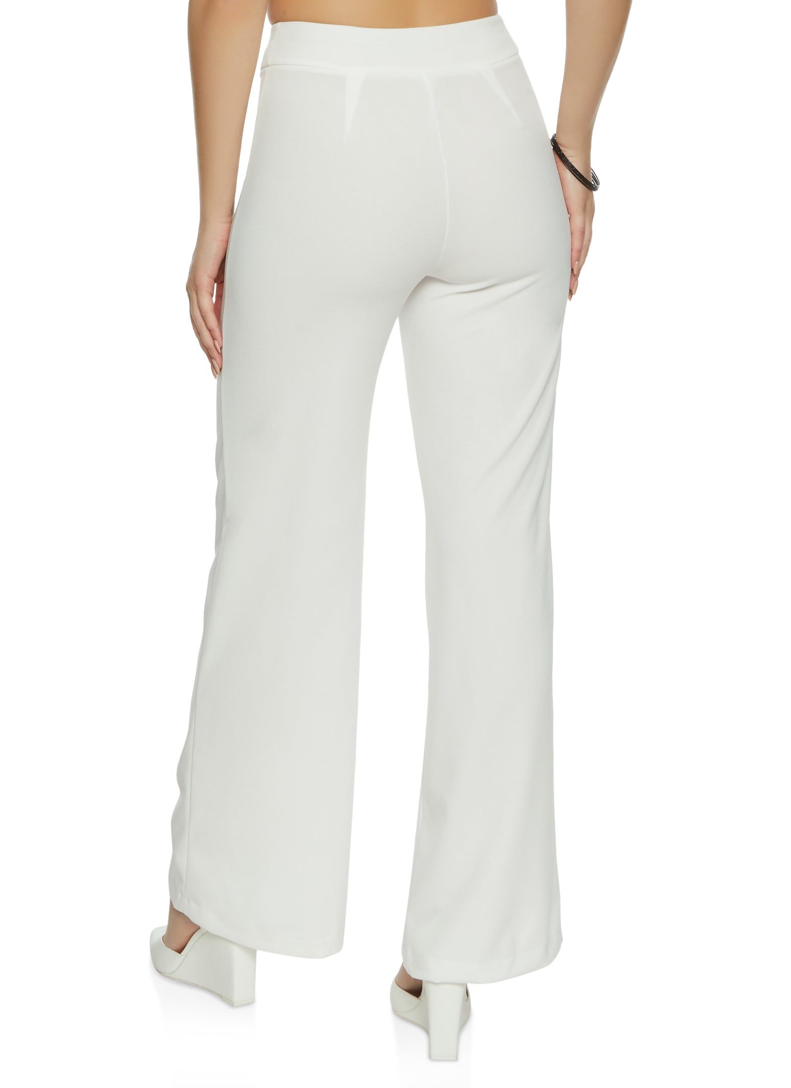 Crepe Knit Button Detail Flared Pants sold by Rainbow product image thumbnail 2