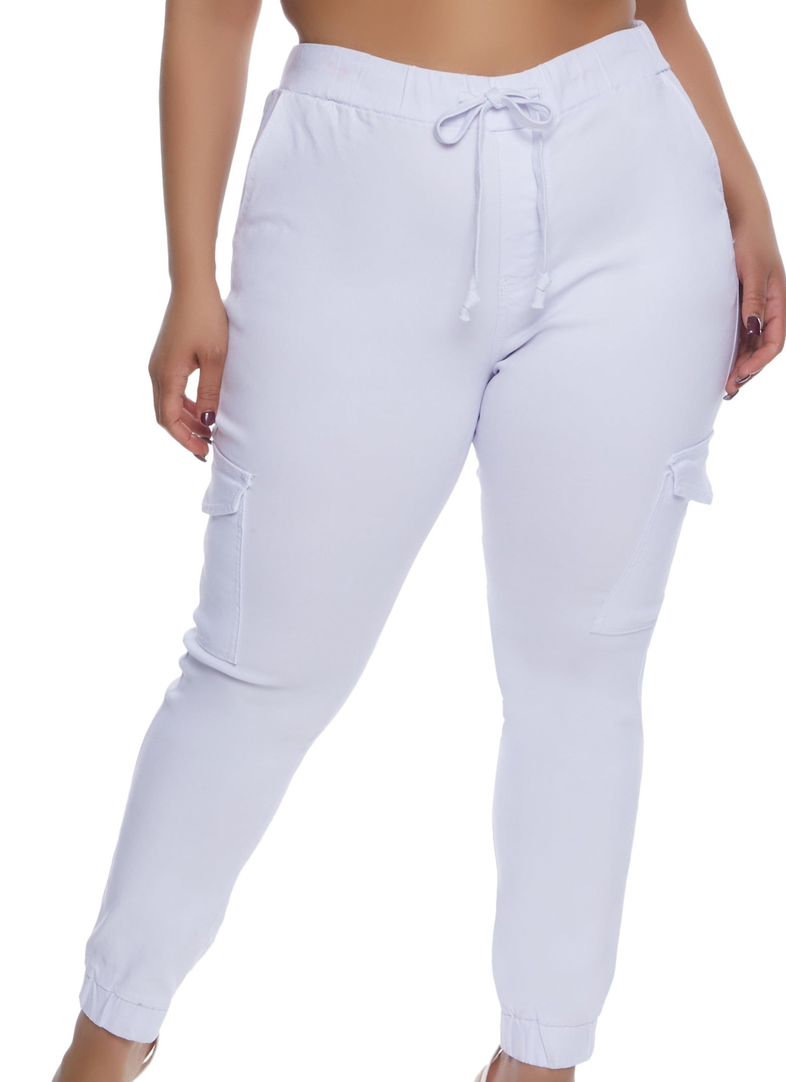Plus Size Solid Cargo Joggers sold by Rainbow
