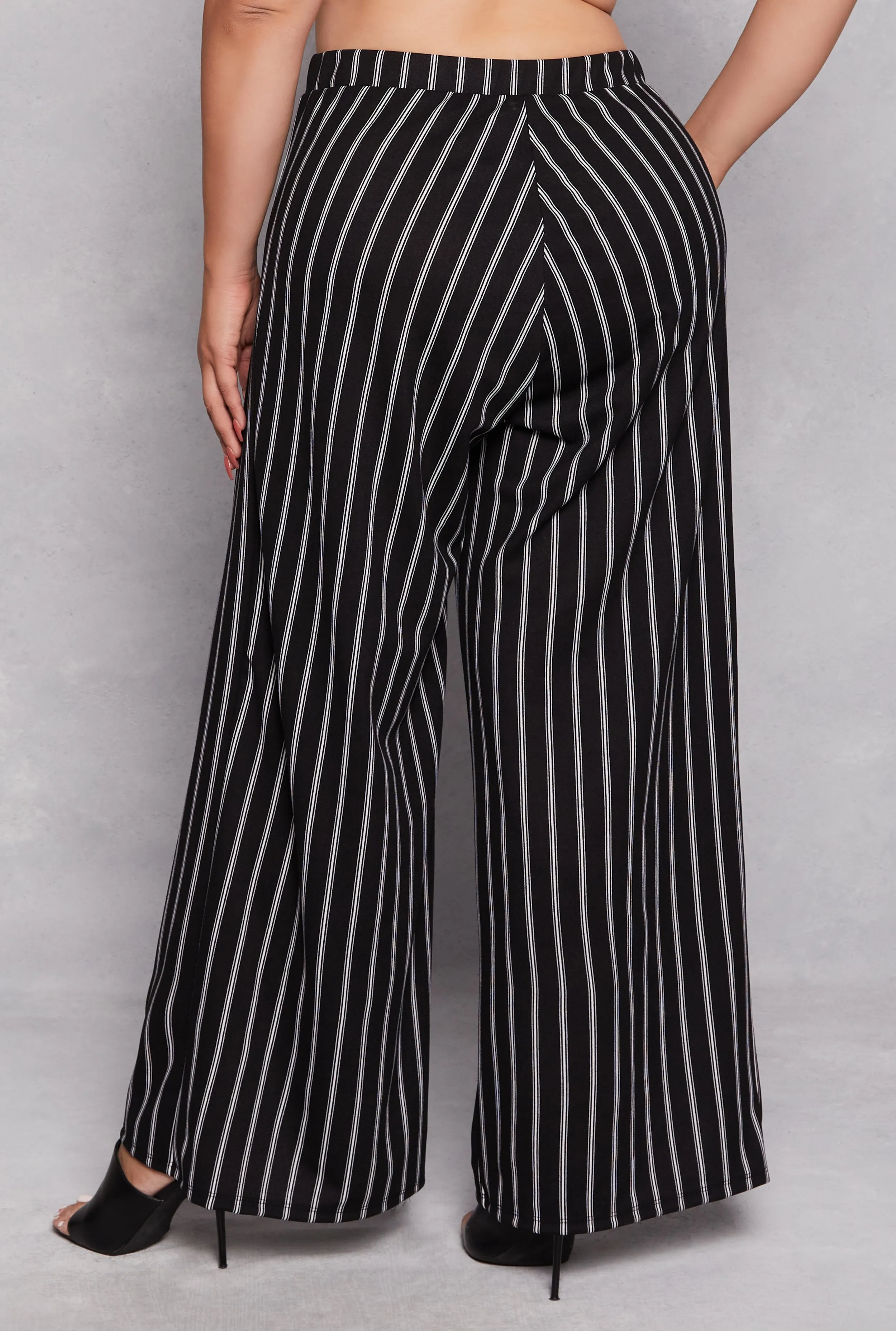 Plus Size Striped Wide Leg Dress Pants sold by Rainbow product image thumbnail 3