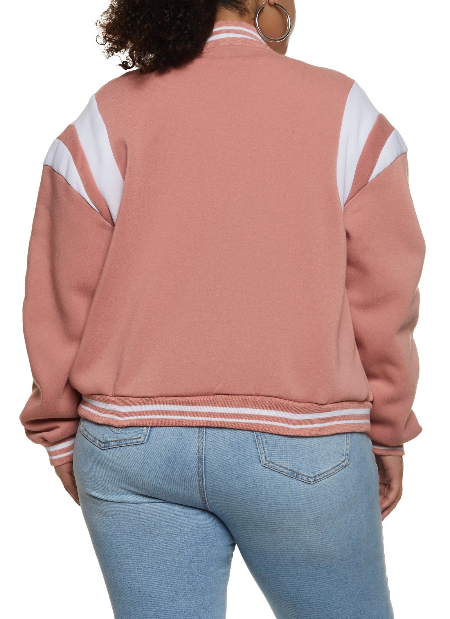 Plus Size Chenille Patch Letterman Jacket sold by Rainbow product image thumbnail 3