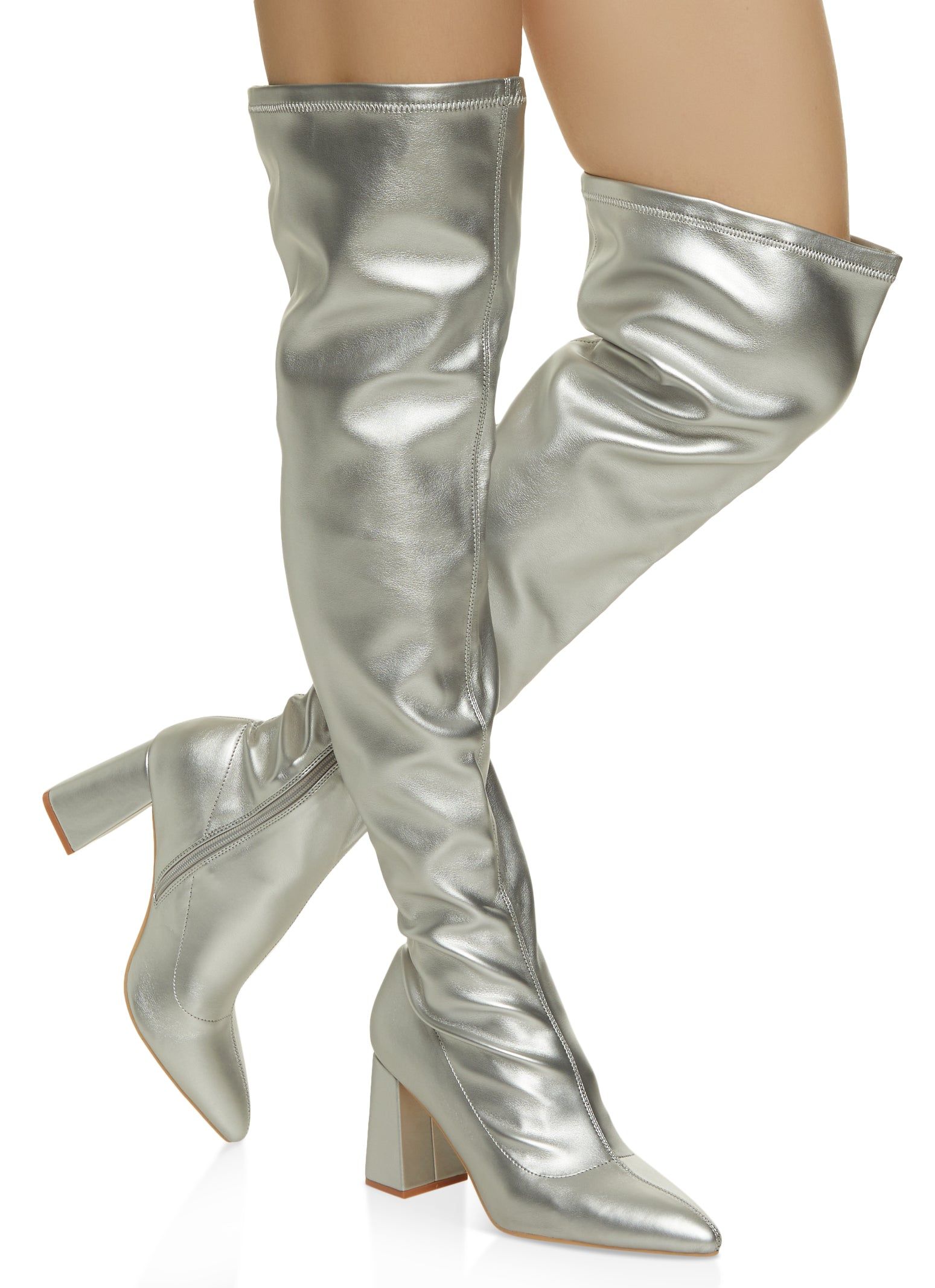 Pointed Toe Over The Knee Boots sold by Rainbow