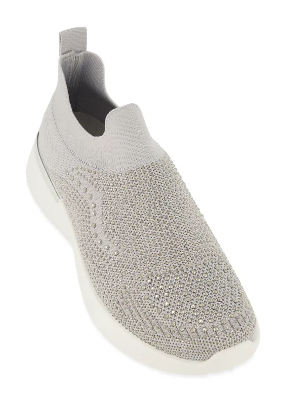 Rhinestone Studded Slip On Sneakers sold by Rainbow