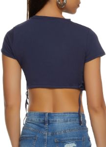 Americana Love Drawstring Crop Top sold by Rainbow