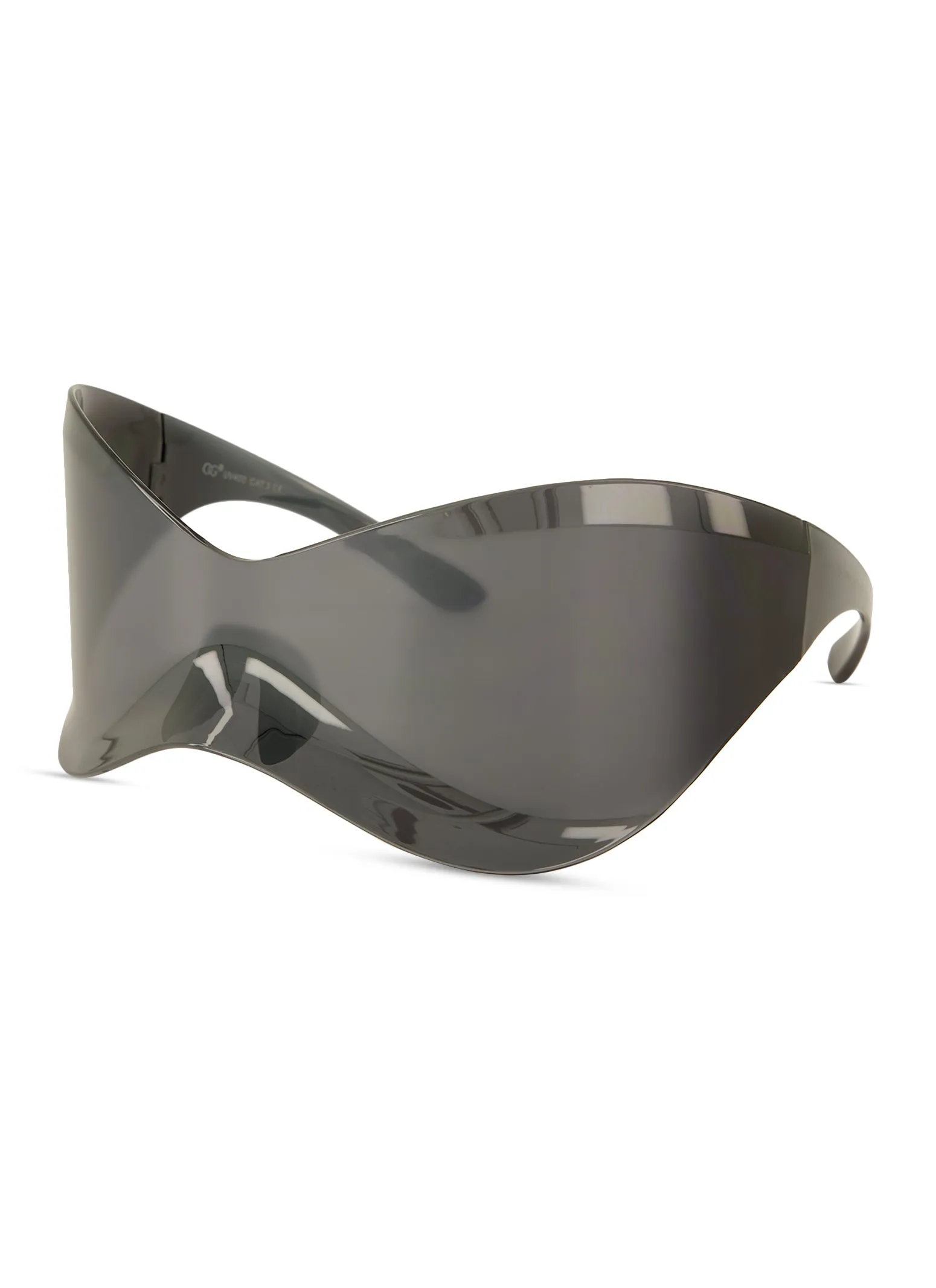 Oversized Rimless Butterfly Wrap Shield Sunglasses sold by Rainbow product image thumbnail 3